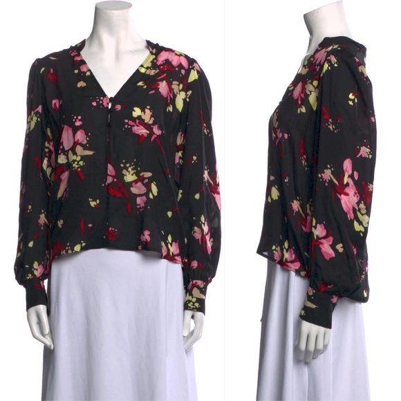 A.L.C. Rivera Silk Floral Blouse - Picture 12 of 12